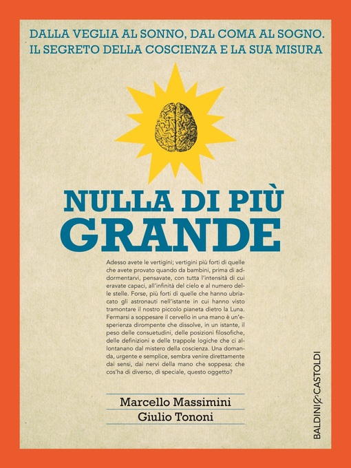 Upplýsingar um Nulla di più grande eftir Giulio Tononi - Biðlisti